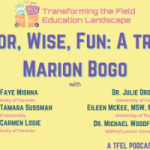 Podcast banner: Tribute to Marion Bogo